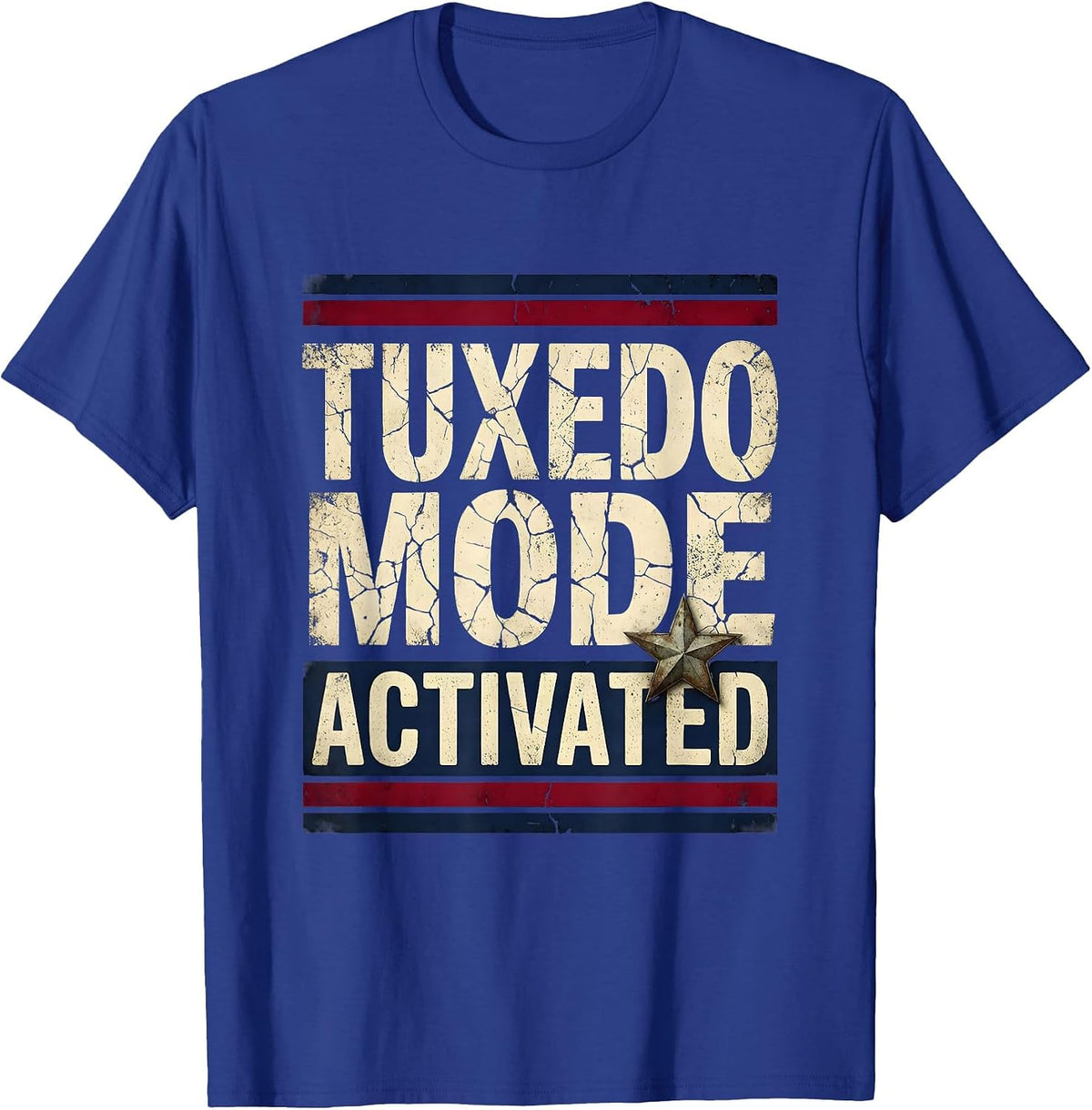 Tuxedo Mode Activated Formal Style Design T-Shirt - Royal Blue