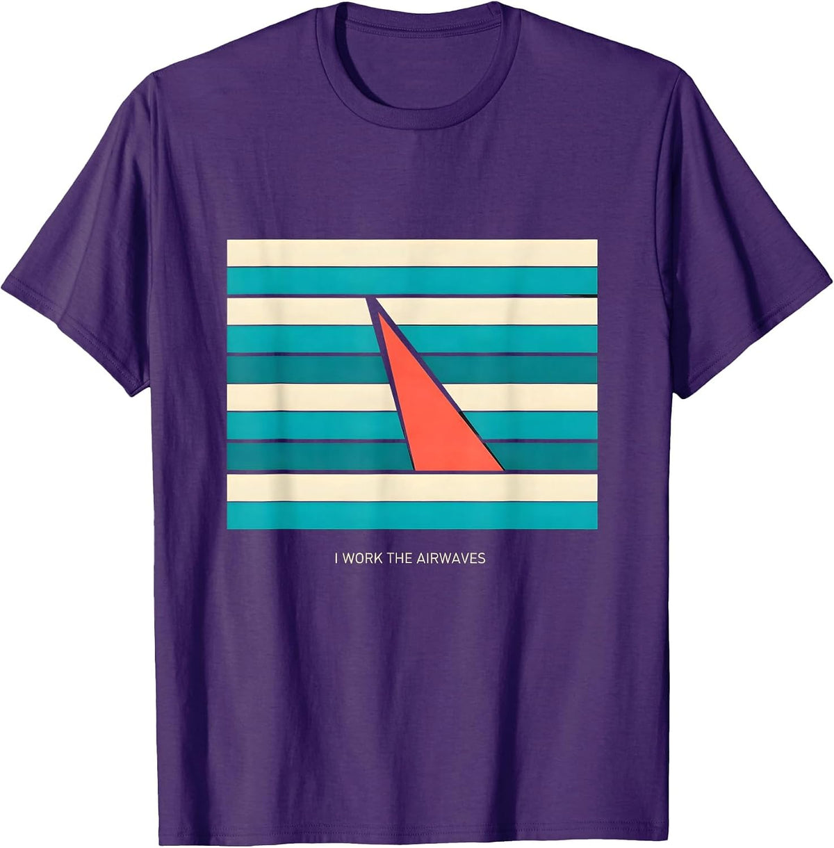 I Work The Airwaves Funny Ham Radio Operator Hobbyist Humor T-Shirt - Purple