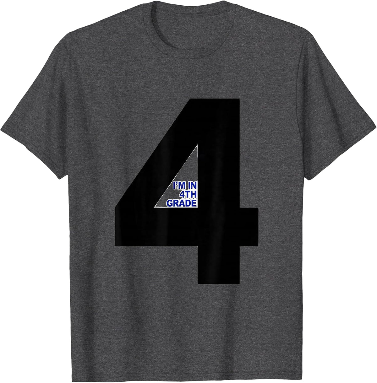 Men's I'm In 4th Grade Whimsical Back To School Teacher Student T-Shirt - Dark Heather Grey