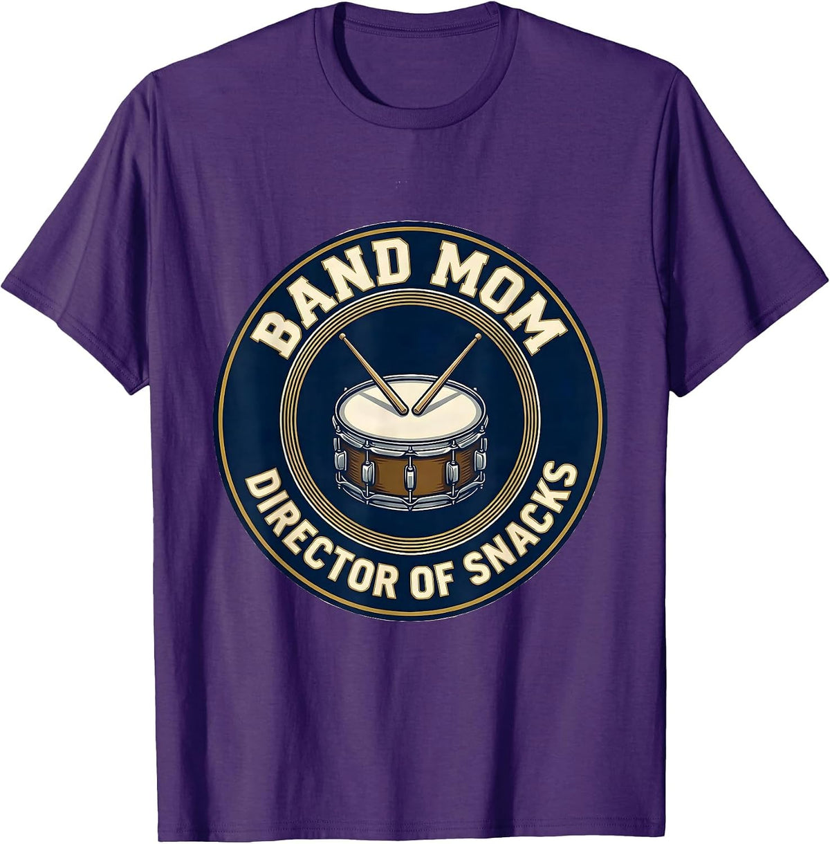 Band Mom Director Of Snacks Funny Music Lover Band Parent T-Shirt - Purple