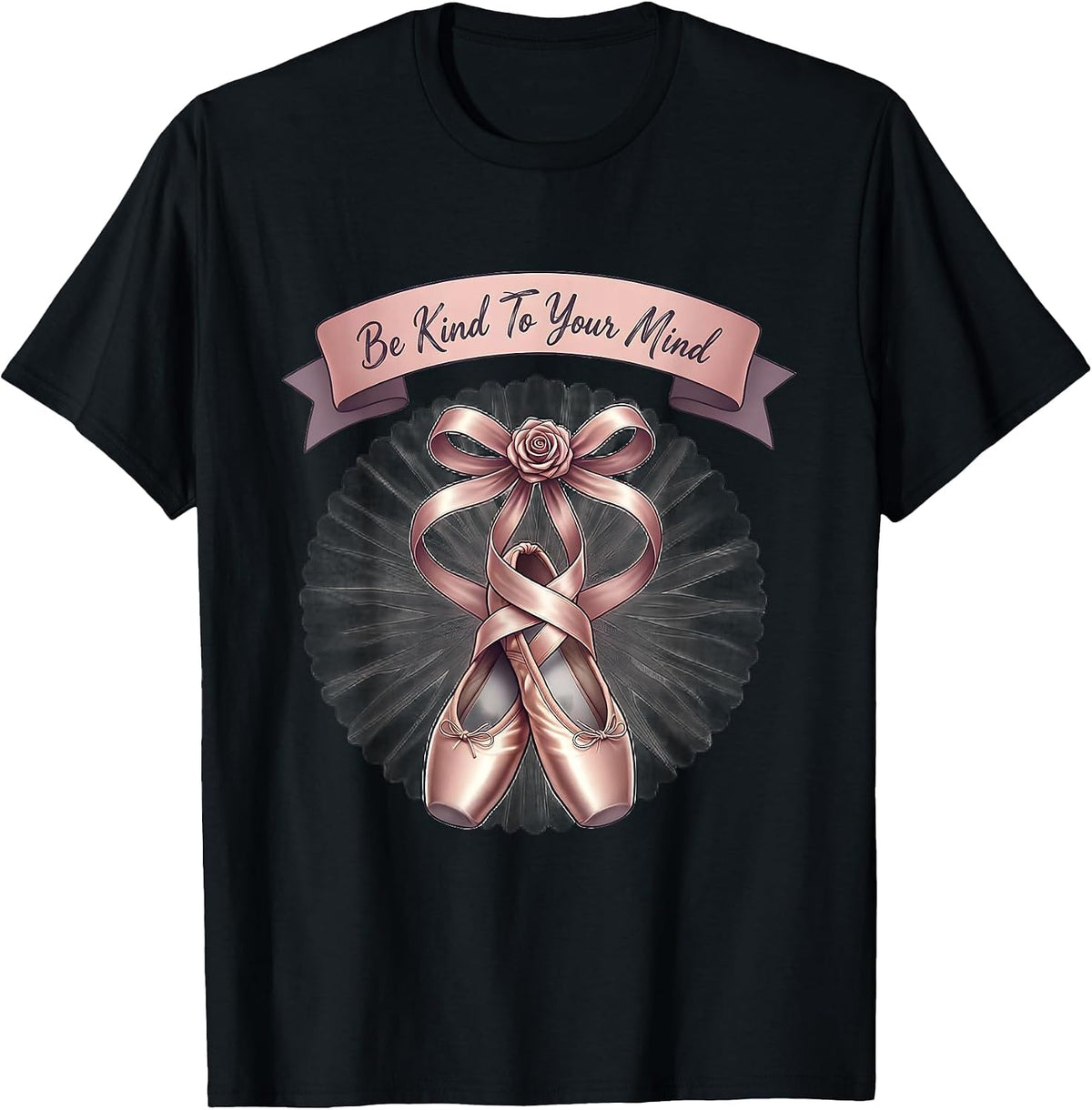 Men's Be Kind to Your Mind Mental Health Awareness Design T-Shirt - Black
