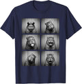 Capybara Photobooth Rodent Funny Animal Portrait T-Shirt - Navy Blue
