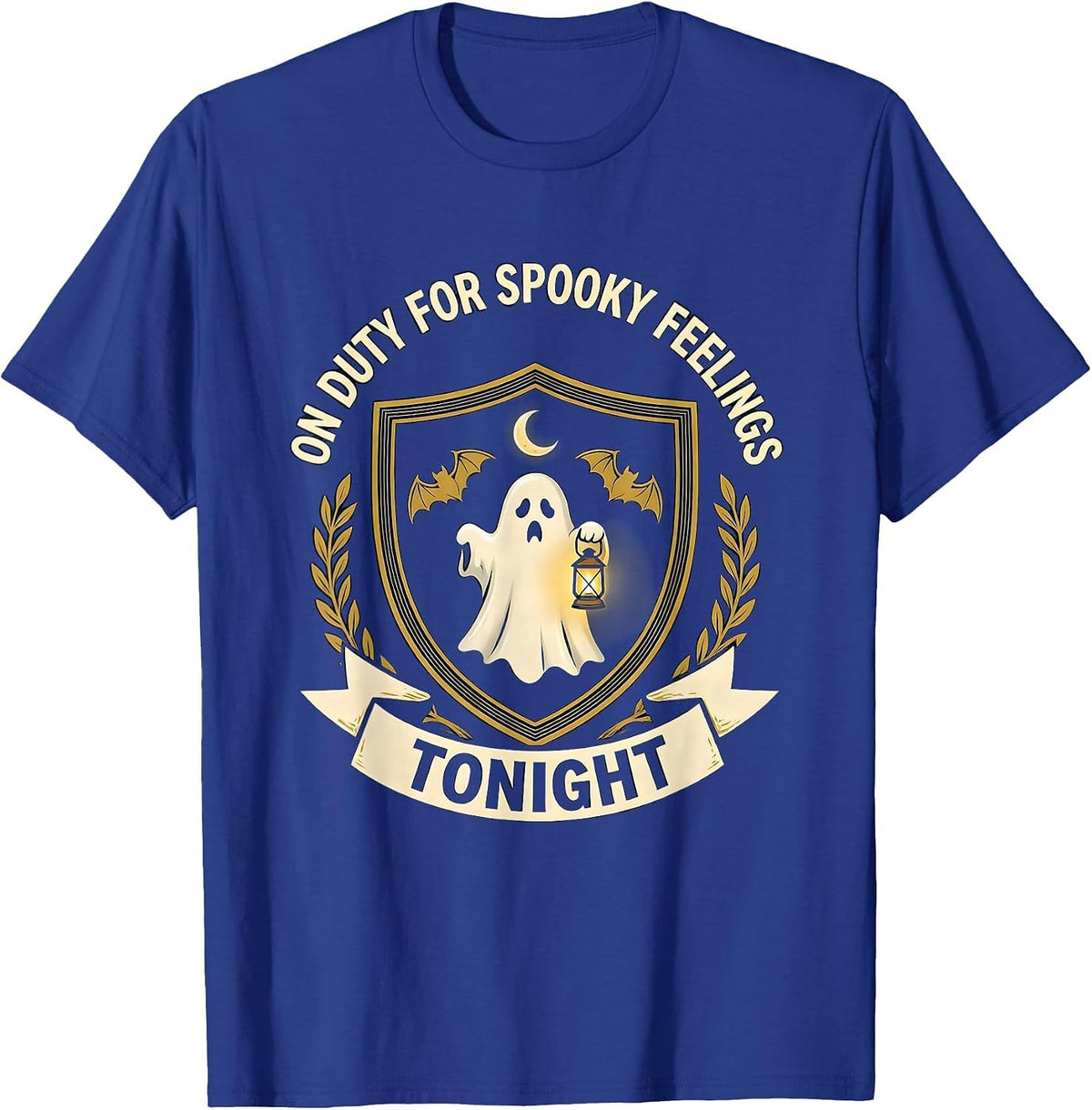 On Duty For Spooky Feelings Tonight Halloween School T-Shirt - Royal Blue