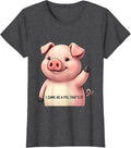 Women's I Came As A Pig, That's It Cute Kawaii Pig Lover Halloween T-Shirt - Dark Heather Grey