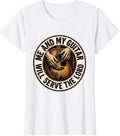 Women's Me And My Guitar Will Serve The Lord Christian Drummer T-Shirt - White