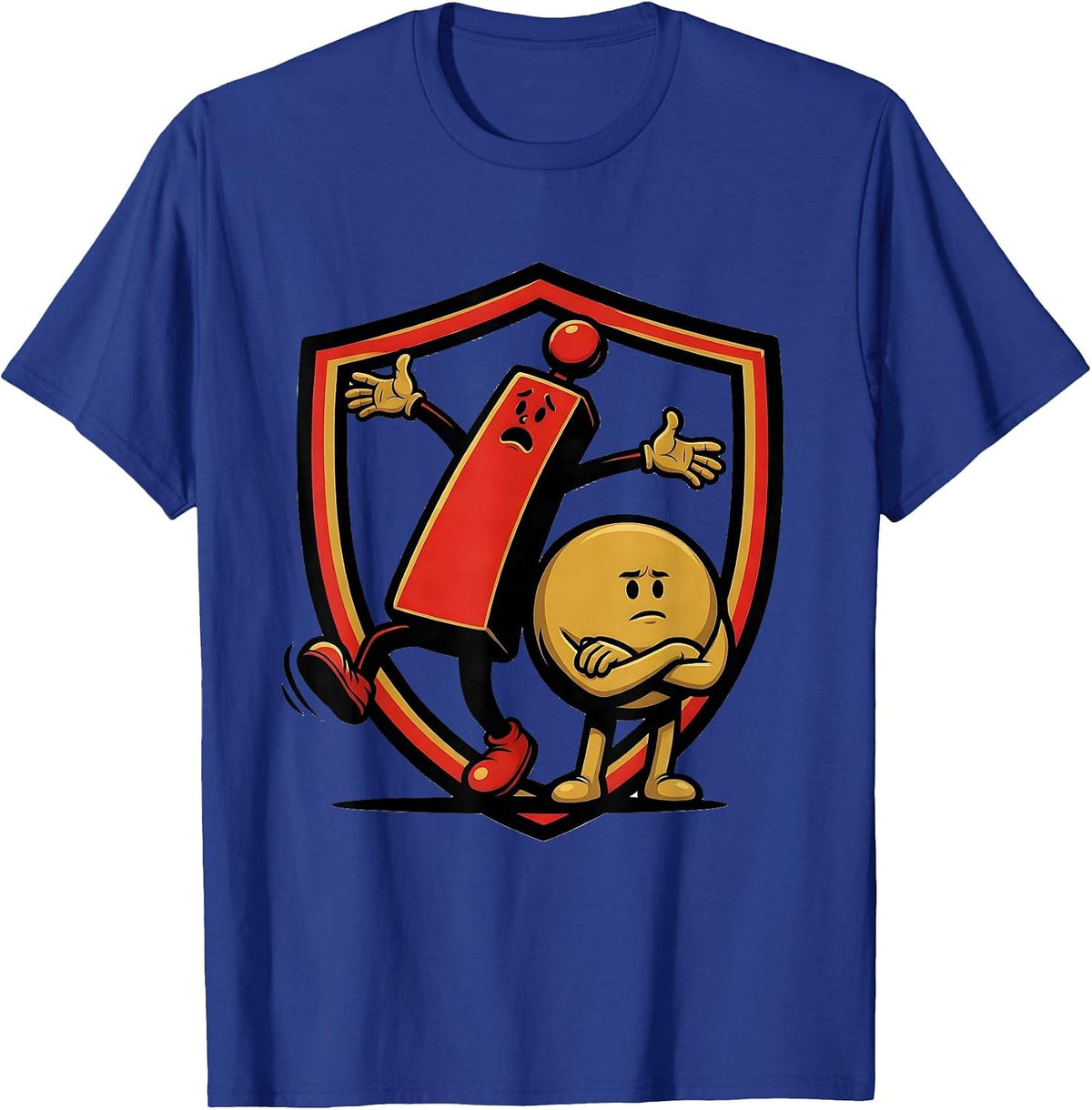 Men's Alarm Exclamation Mark Grammar Teacher Humor T-Shirt - Royal Blue