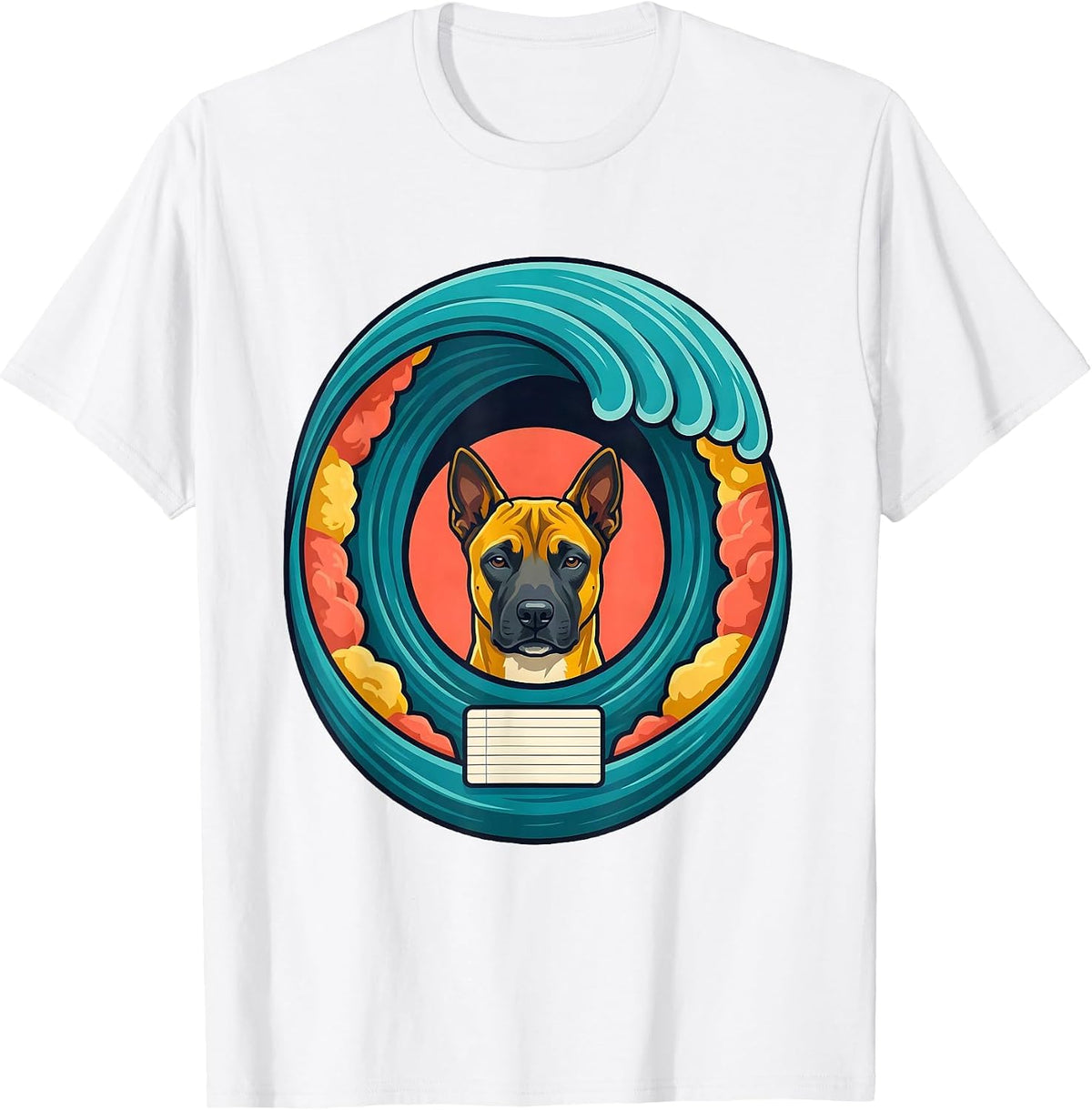 Basenji Great Wave Japanese Art Animal Humor T-Shirt - White