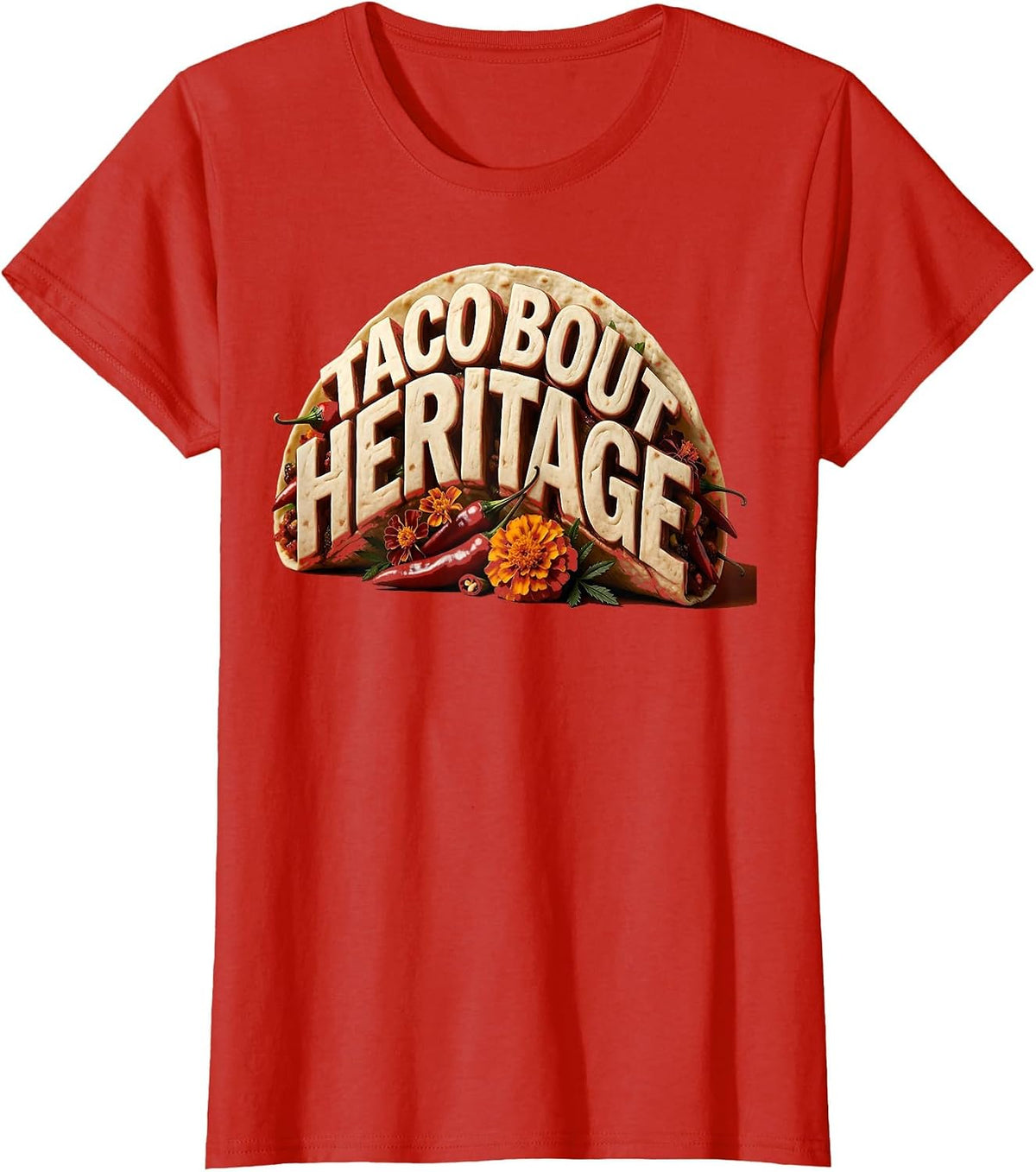 Taco Bout Heritage Cinco de Mayo Design T-Shirt - Red