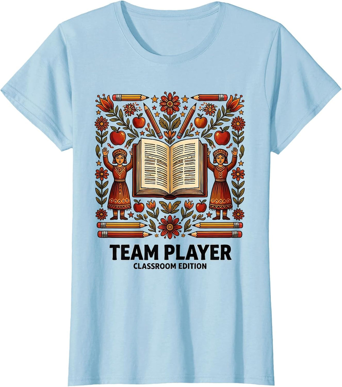 Women's Team Player Classroom Edition Paraprofessional Design T-Shirt - Baby Blue