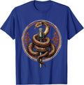 90s Rock Serpent Microphone Stand Graphic T-Shirt - Royal Blue