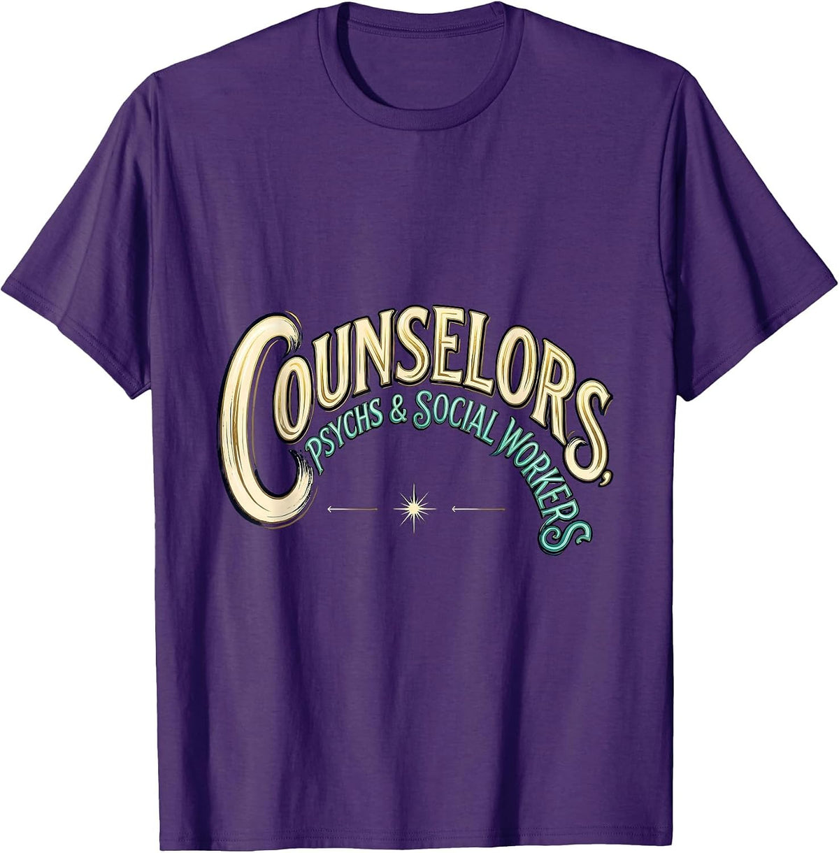 Men's Counselors Psychs Social Workers Funny School Counselor T-Shirt - Purple