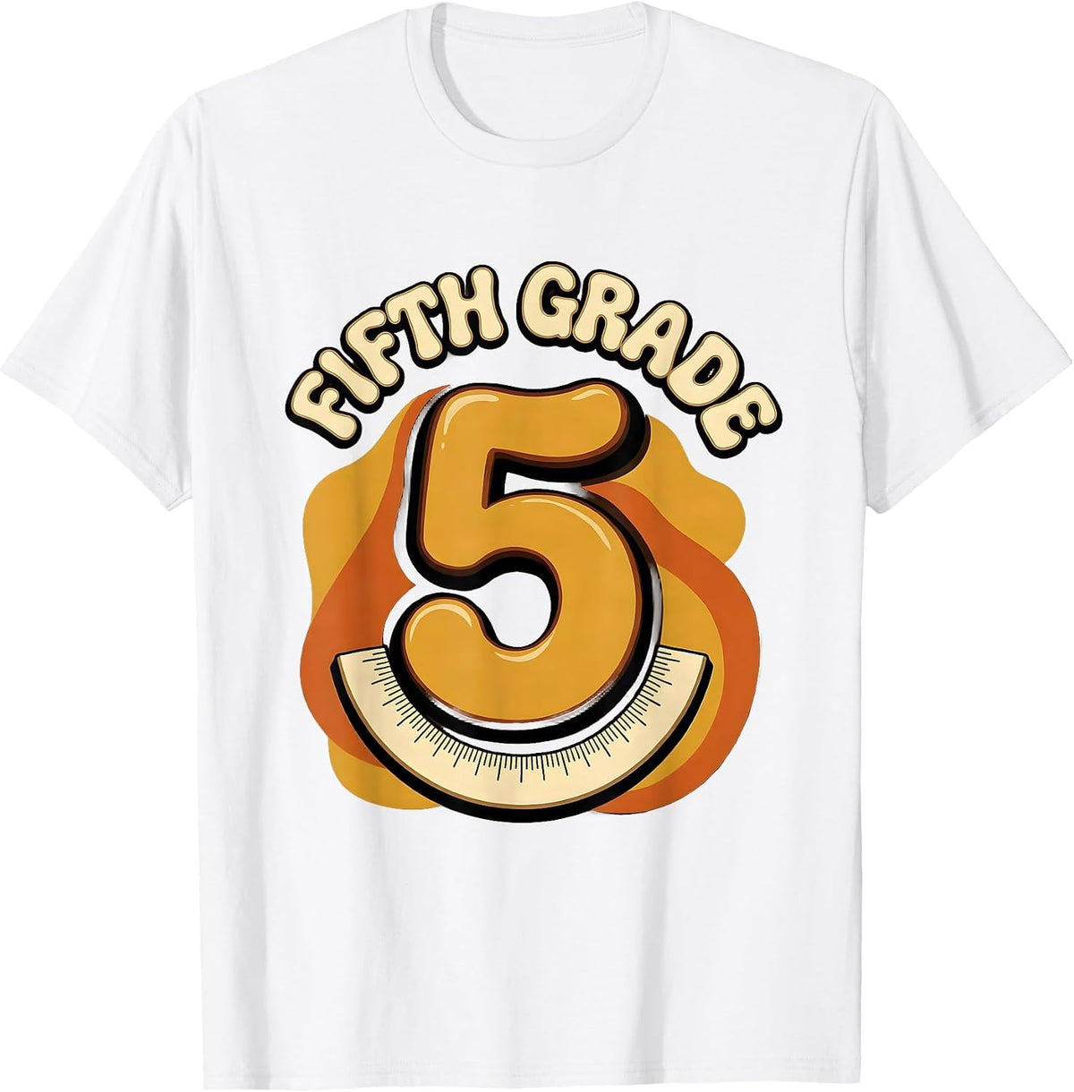 Men's Fifth Grade Retro 70s Back To School Teacher Student T-Shirt - White
