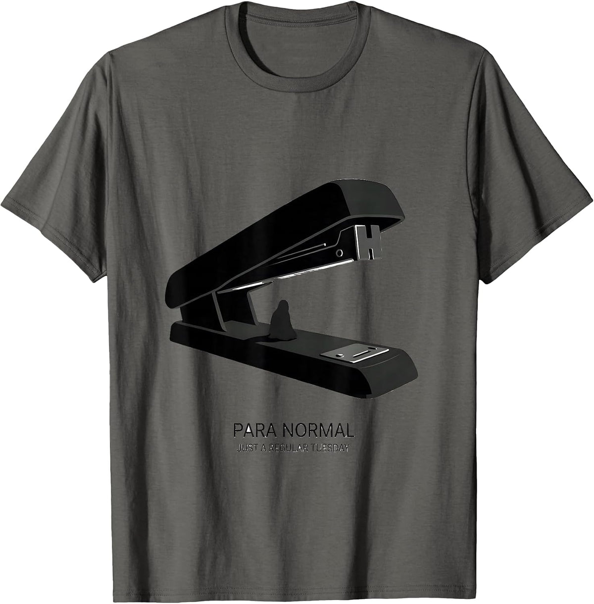 Men's Para Normal Just a Regular Tuesday Ghost Paraprofessional T-Shirt - Asphalt Grey