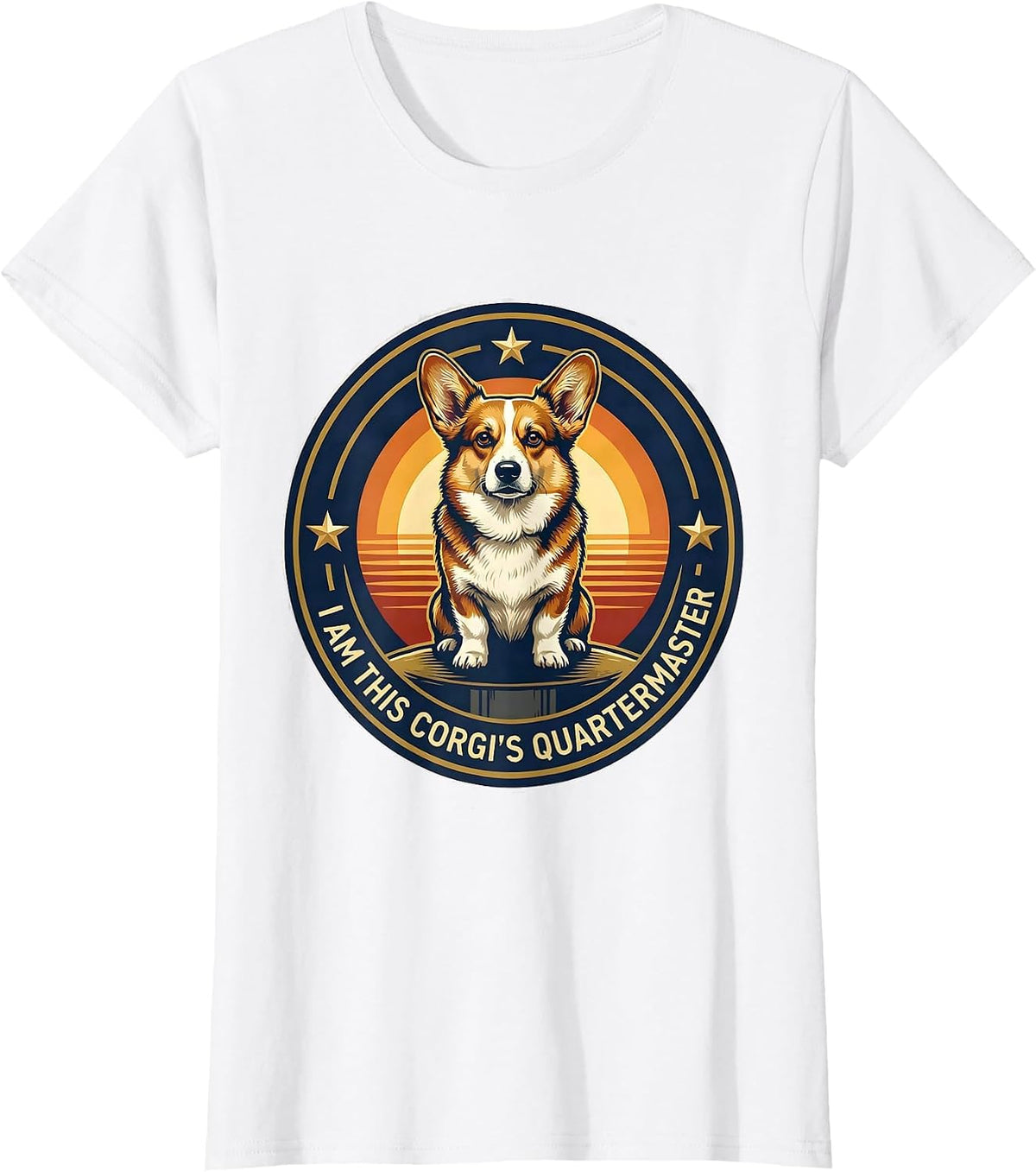 Women's I Am This Corgi's Quartermaster Funny Corgi Lover Gift T-Shirt - White