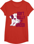 Cute Don't Bully My Breed Pit Bull Puppy T-Shirt T-Shirt - Girls Red