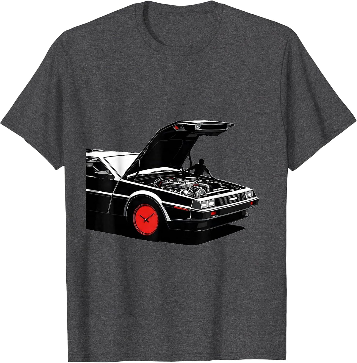 Men's Classic Coupe Engine Humor Car Guy Garage Enthusiast T-Shirt - Dark Heather Grey
