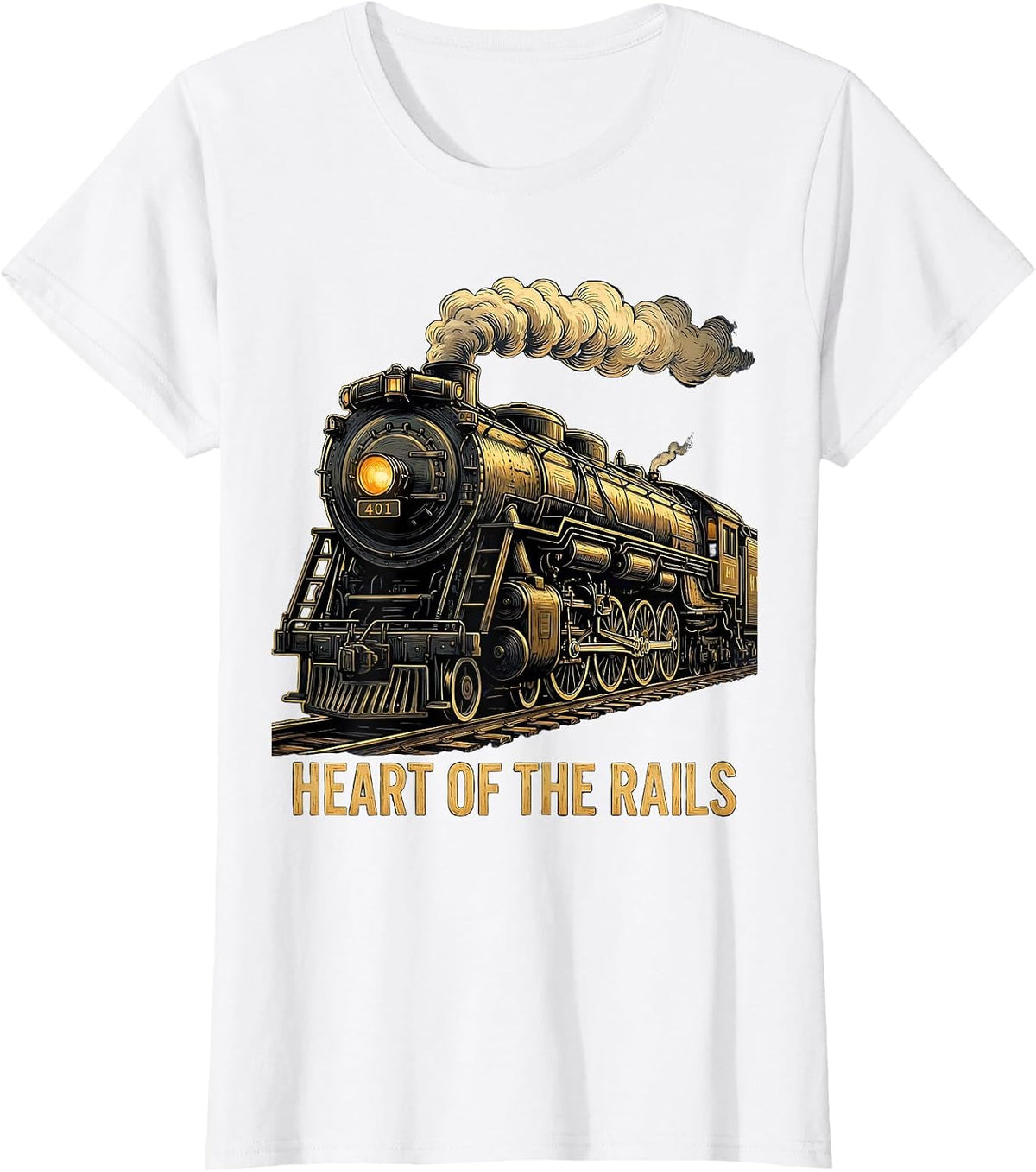 Women's Heart Of The Rails Big Boy 4014 Steam Locomotive Railroad T-Shirt - White