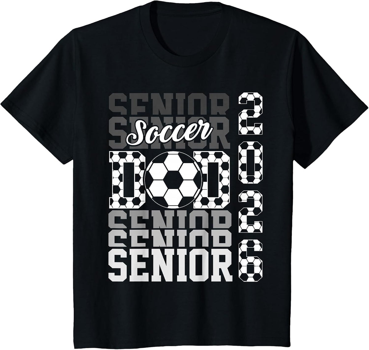 2026 Soccer Senior Dad Graduation Matching Family T-Shirt - Black