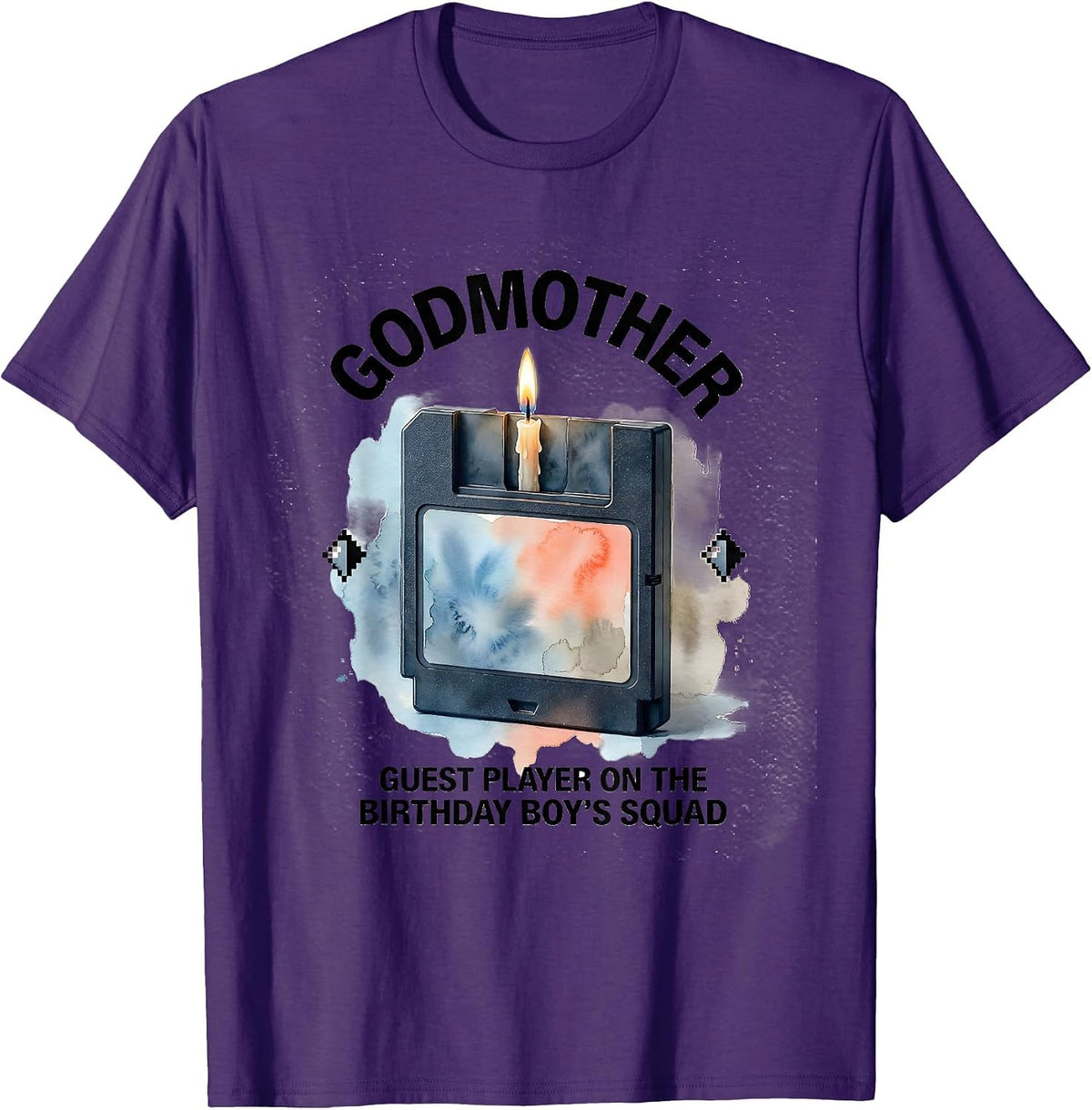 Godmother, Guest Player On The Birthday Boy's Squad Matching T-Shirt - Purple