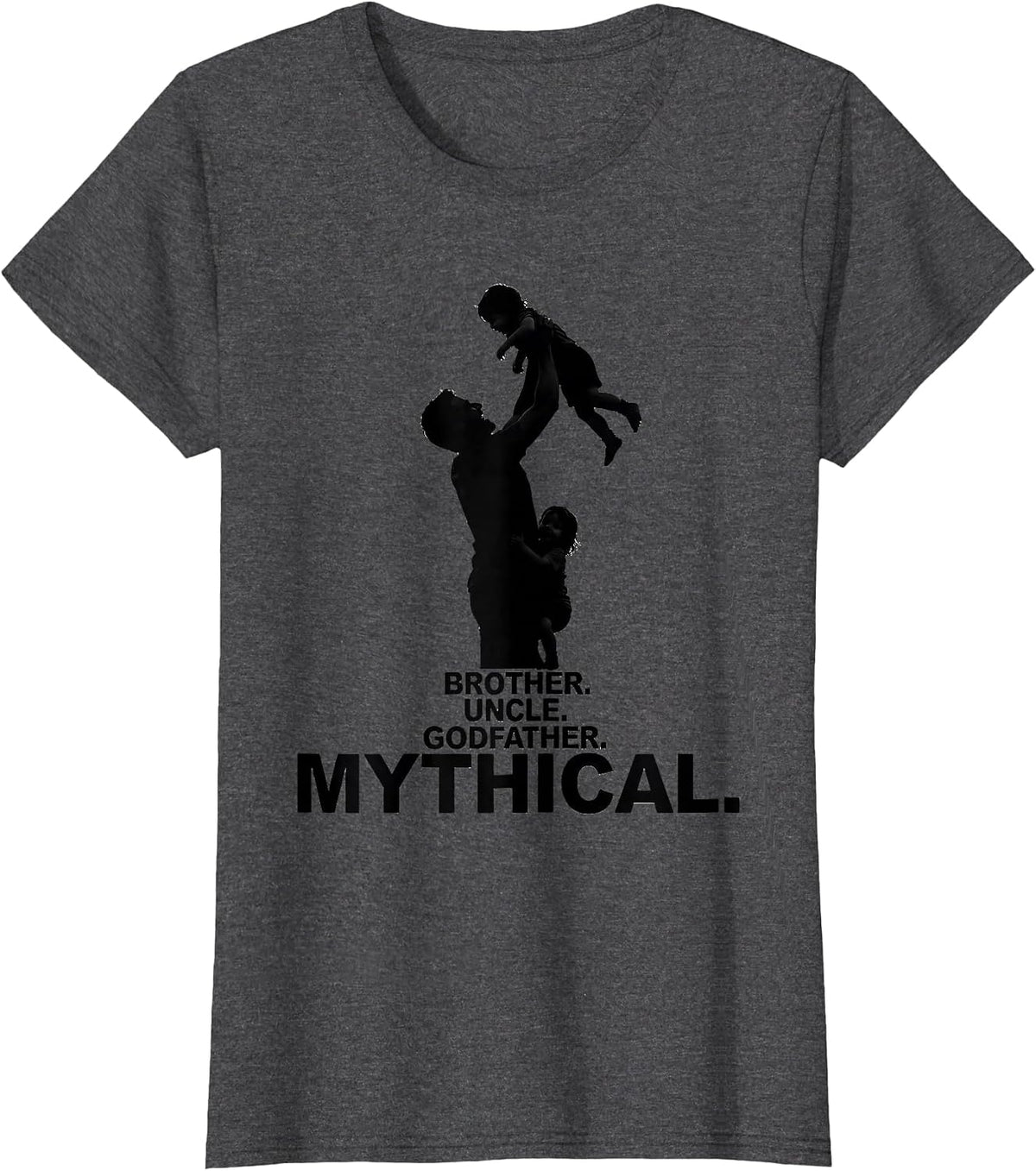 Women's Brother Uncle Godfather Mythical Cool Uncle Family Humor T-Shirt - Dark Heather Grey