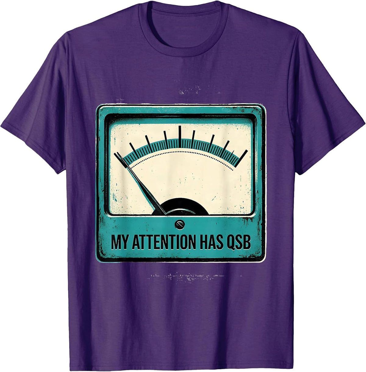 My Attention Has QSB Funny Ham Radio Operator Amateur Radio T-Shirt - Purple
