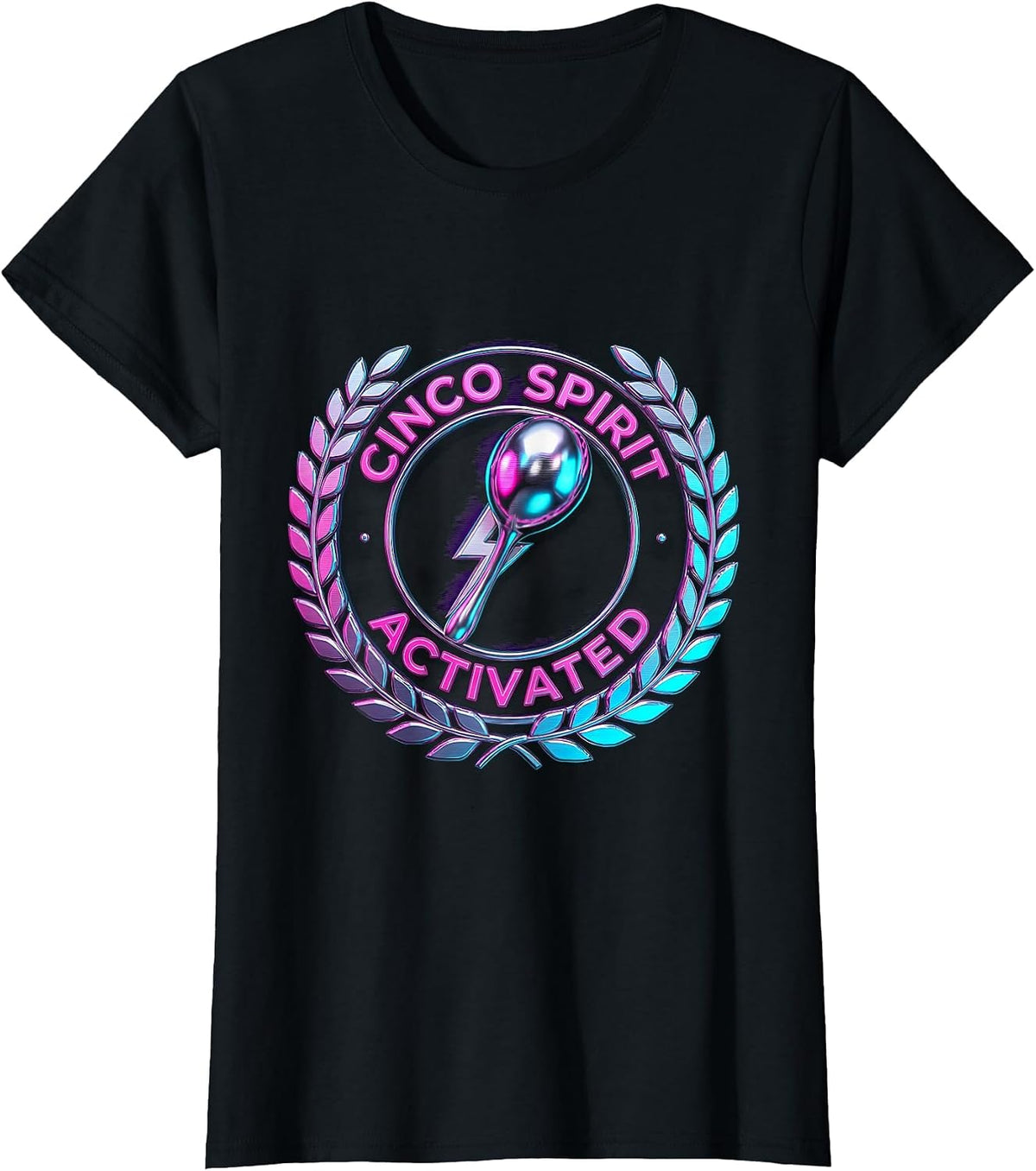Cinco Spirit Activated Cinco de Mayo Design T-Shirt - Black
