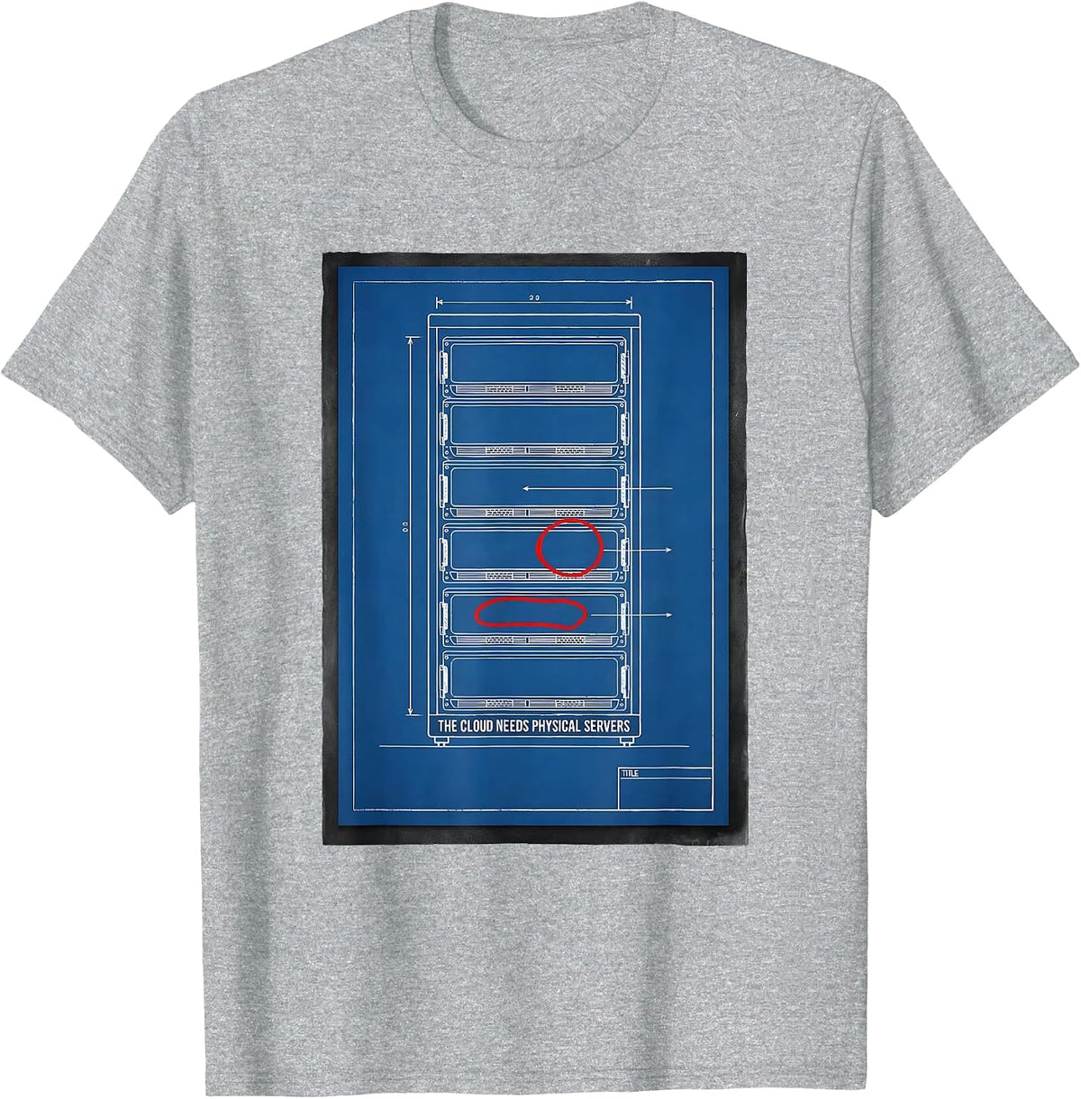 Men's The Cloud Needs Physical Servers Tech Humor IT Cloud T-Shirt - Heather Grey
