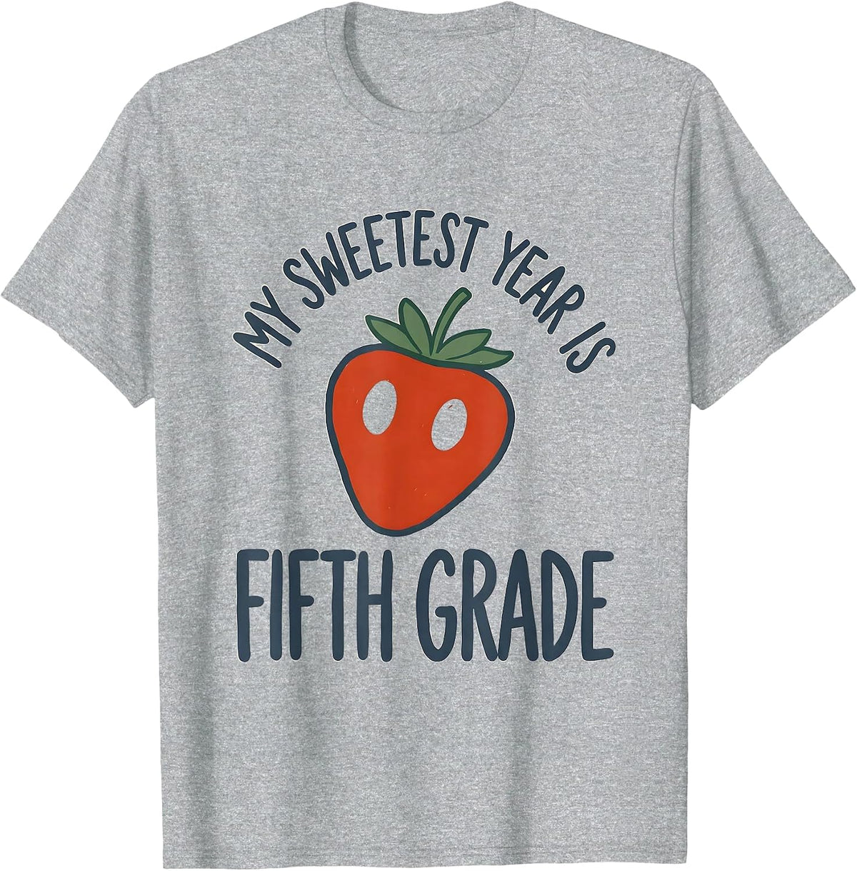 Men's My Sweetest Year Is Fifth Grade Whimsical Teacher Back T-Shirt - Heather Grey