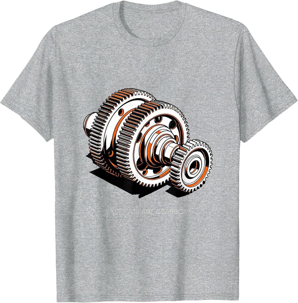 Men's I Keep A Spare Gearbox Funny Car Guy Mechanic Deadpan Humor T-Shirt - Heather Grey