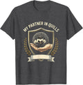 Men's My Partner In Quills Novelty Squirrel Hedgehog Animal Lover T-Shirt - Dark Heather Grey