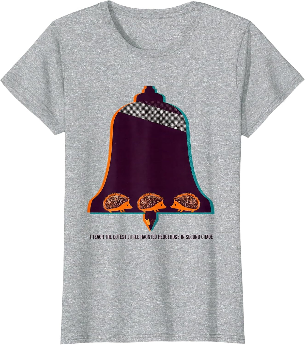 I Teach The Cutest Little Haunted Hedgehogs In Second Grade T-Shirt - Heather Grey