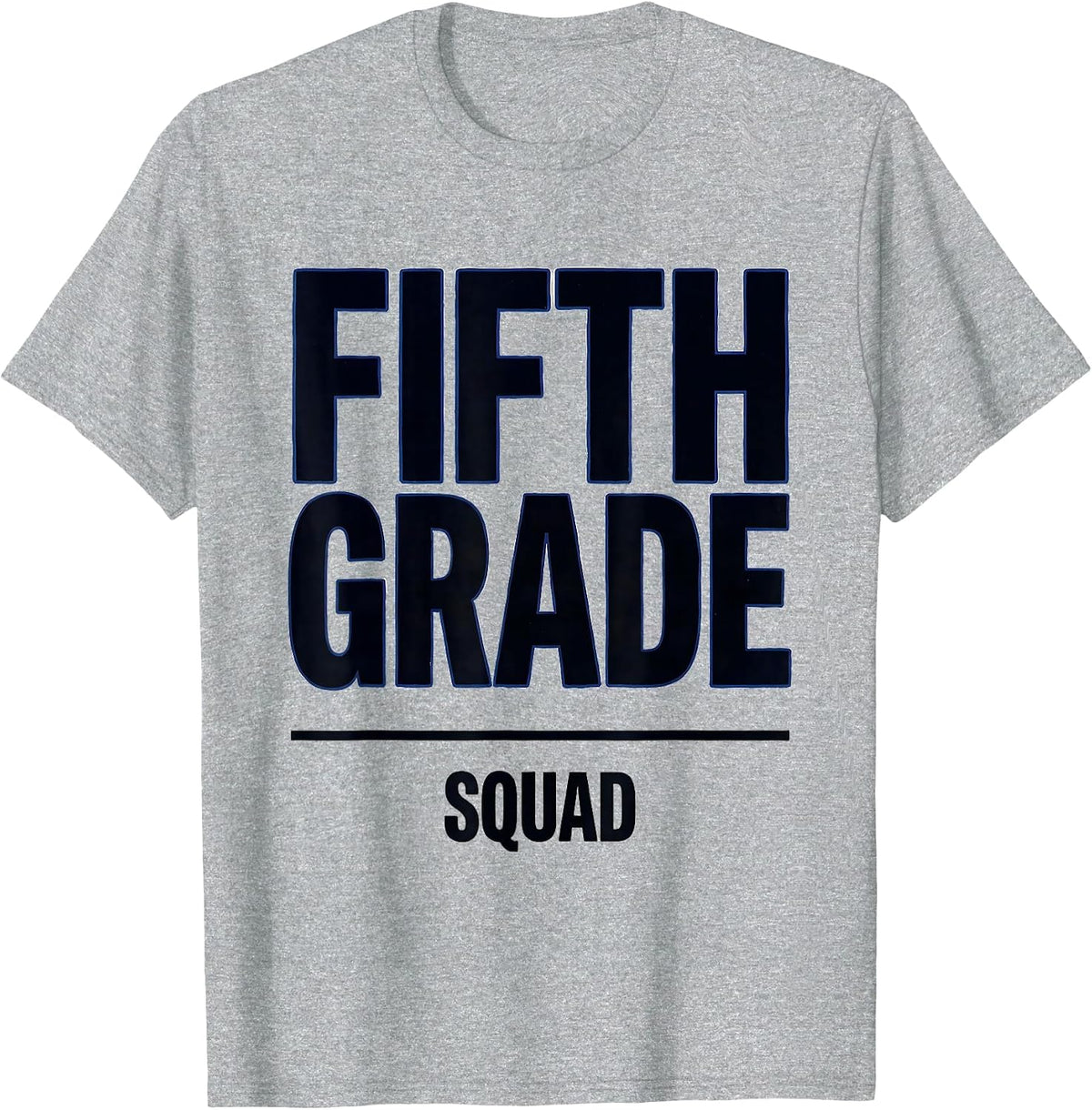 Men's Fifth Grade Squad Cheerful Back to School Teacher Student T-Shirt - Heather Grey