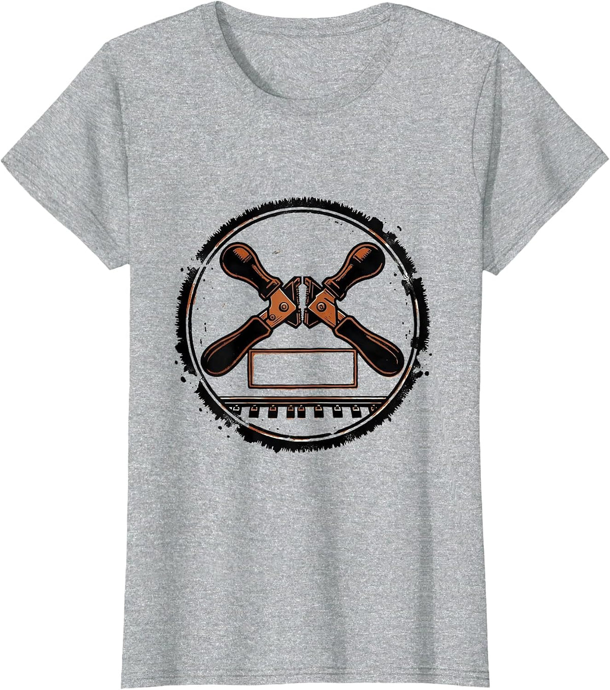 Women's Rubber Stamp Train Ticket Punch Train Enthusiast Humor T-Shirt - Heather Grey