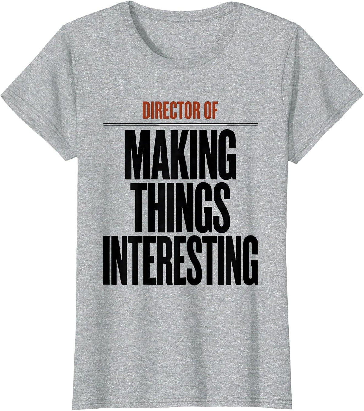 Director Of Making Things Interesting Funny Sarcastic Humor T-Shirt - Heather Grey