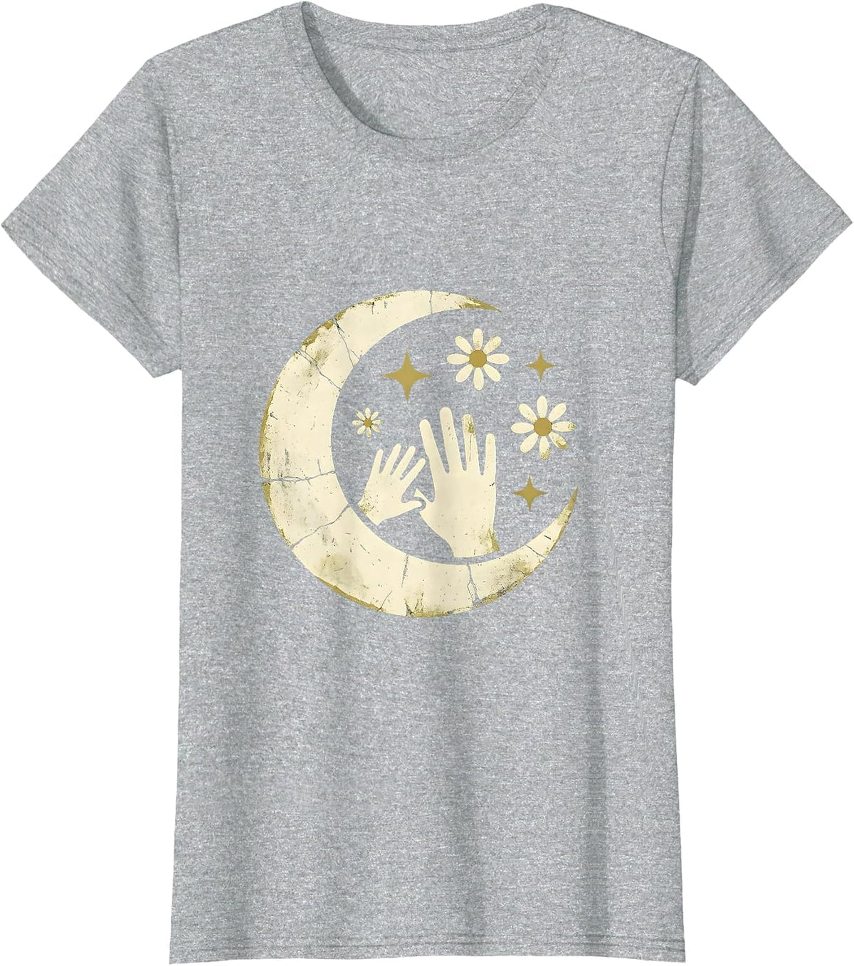 Paraprofessional Guiding Hand Drawing Illustration T-Shirt - Heather Grey