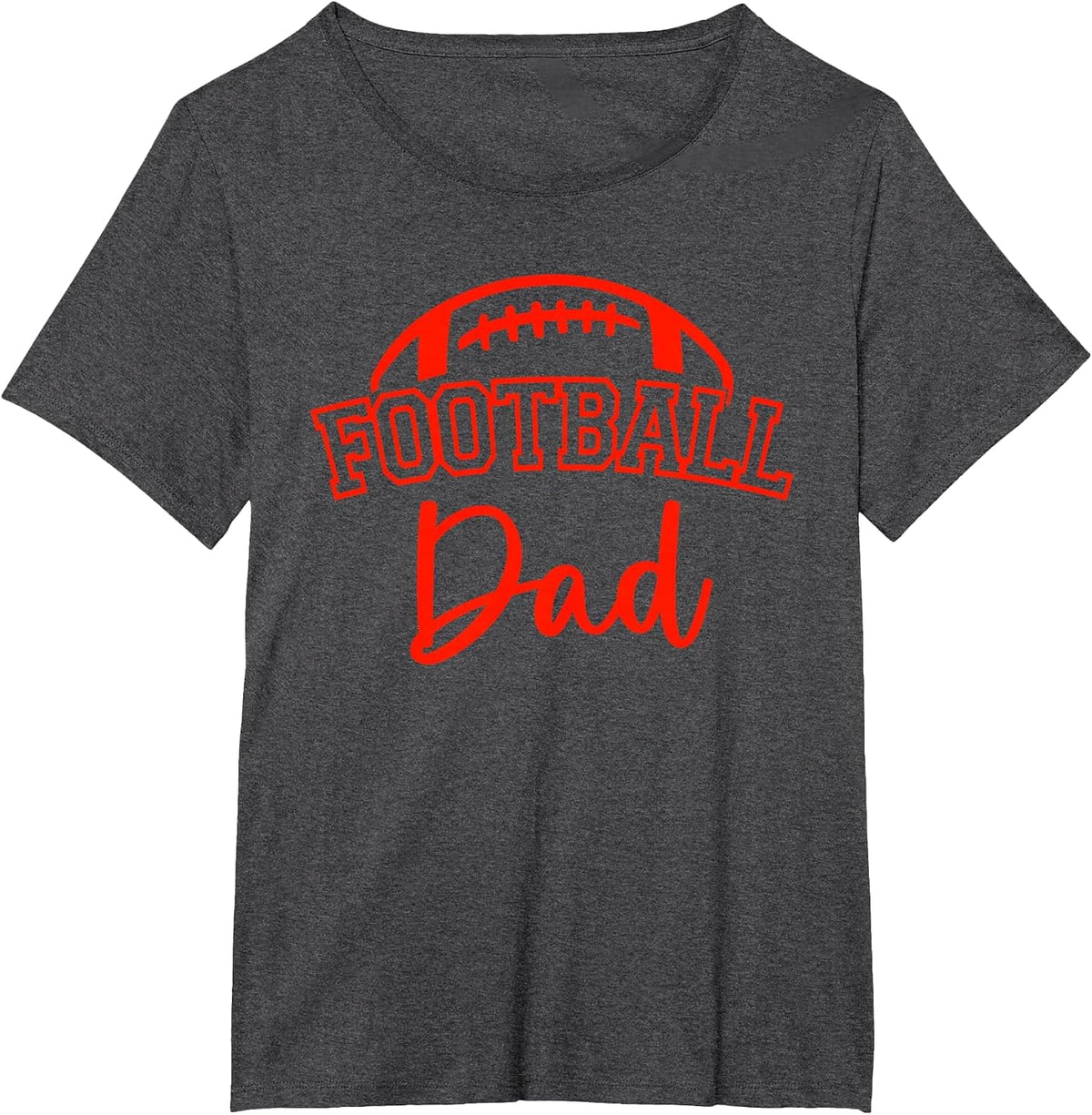 Football Dad Matching Family Football T-Shirt - Dark Heather Grey