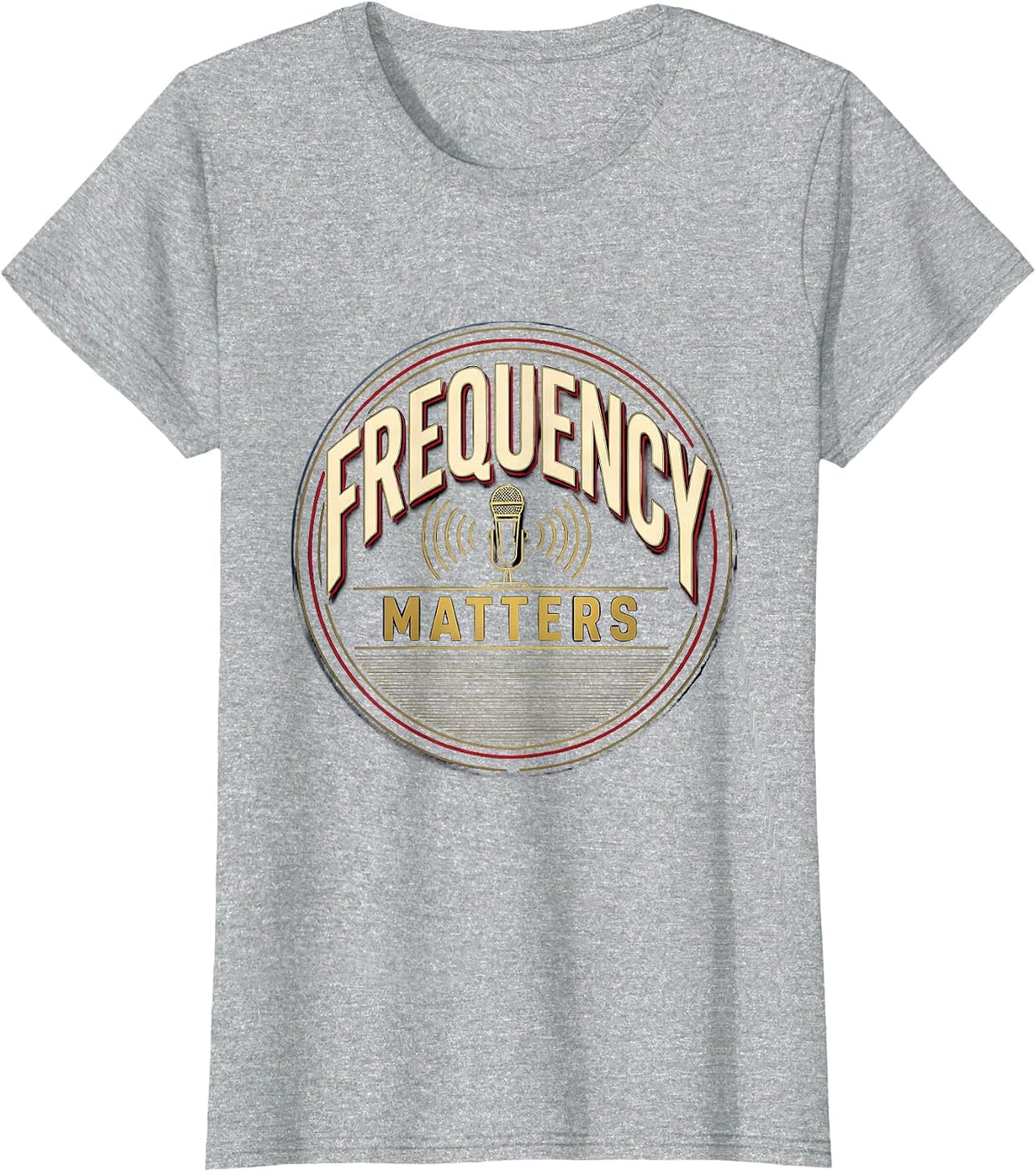 Women's Frequency Matters Funny Ham Radio Operator Hobbyist T-Shirt - Heather Grey