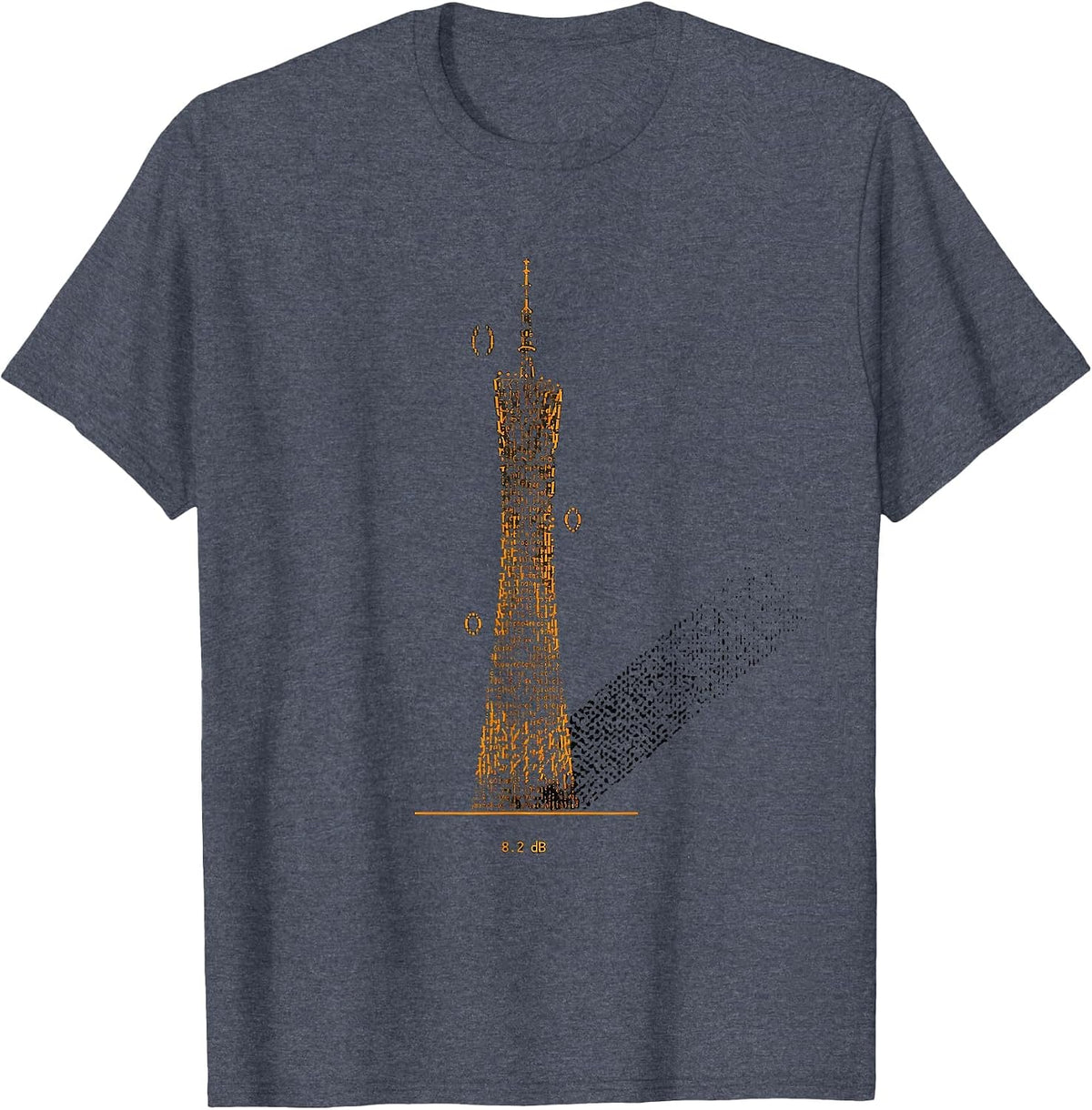 8.2 dB Funny Ham Radio Operator Nerdy Humor T-Shirt - Heather Blue
