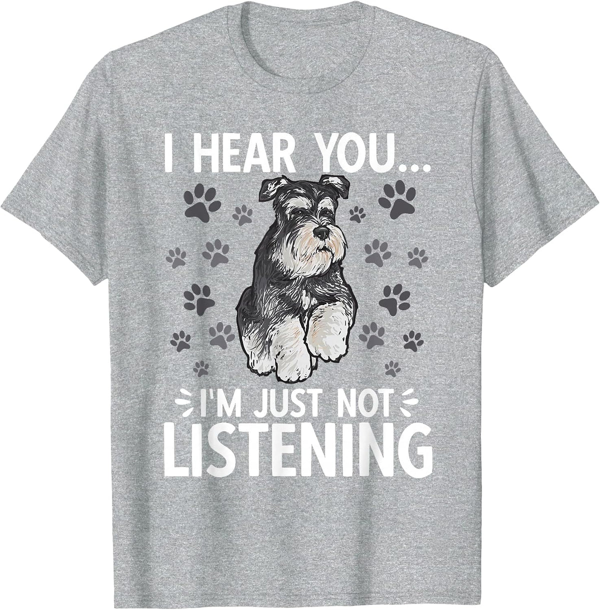 Miniature Schnauzer Dog Mini Schnauzer T-Shirt - Heather Grey