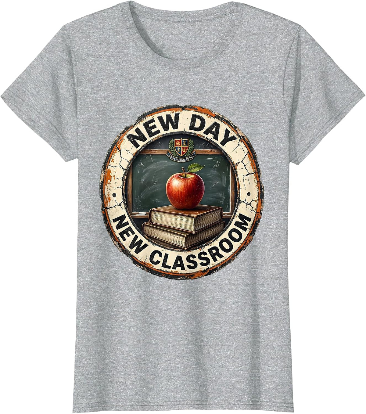 New Day New Classroom Substitute Teacher Design T-Shirt - Heather Grey