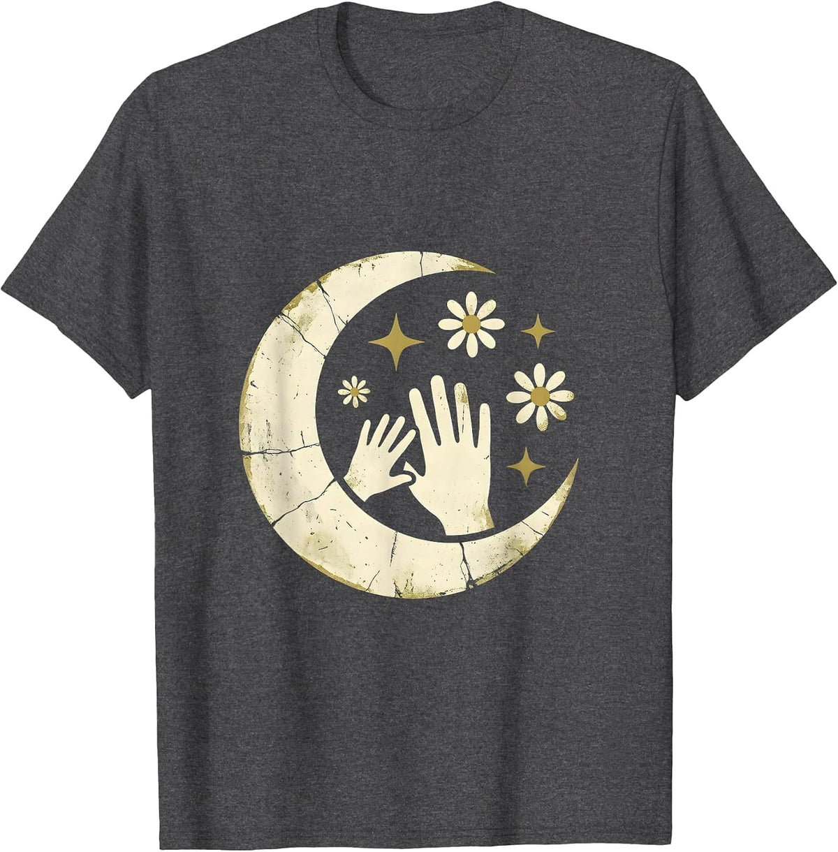 Paraprofessional Guiding Hand Drawing Illustration T-Shirt - Dark Heather Grey