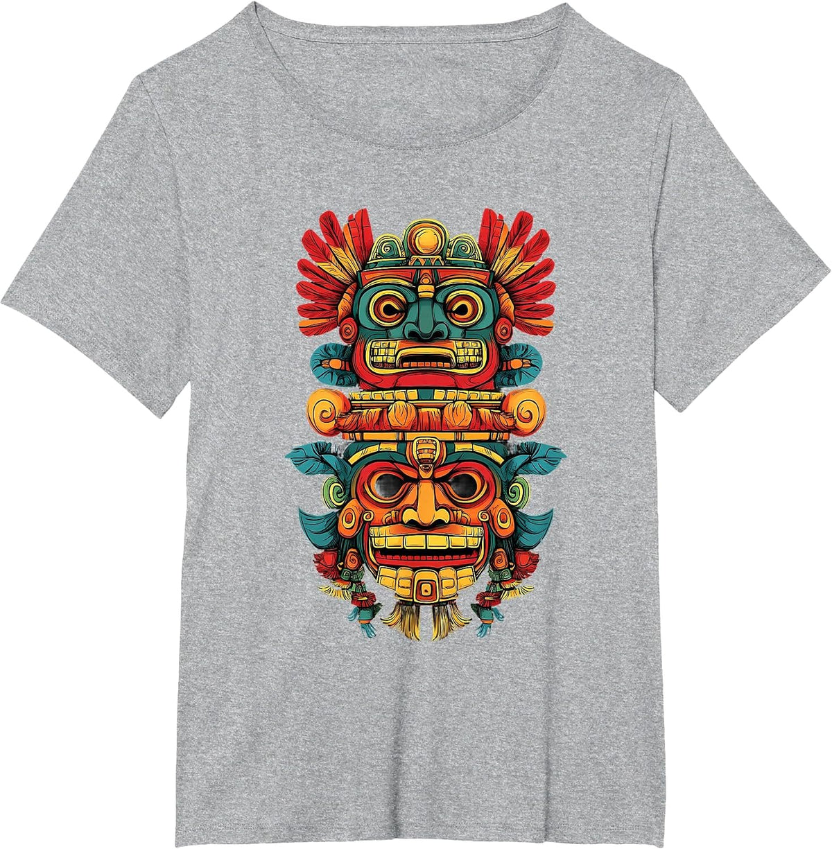 Aztec God Toltec Inca Quetzalcoatl Native Mexican Pride T-Shirt - Heather Grey