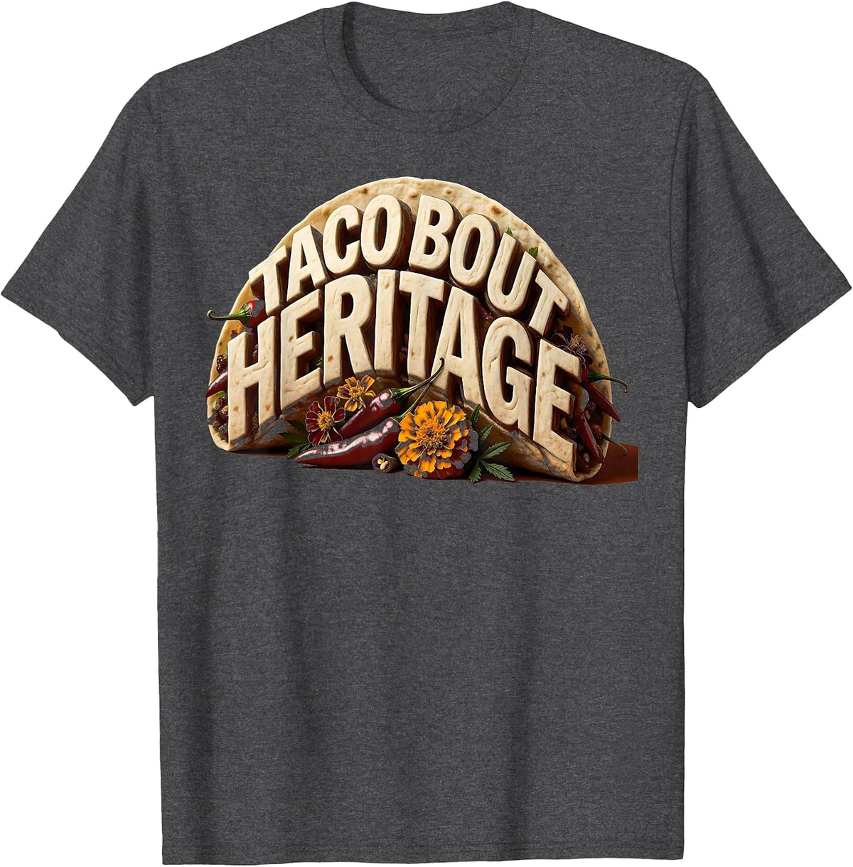 Taco Bout Heritage Cinco de Mayo Design T-Shirt - Dark Heather Grey
