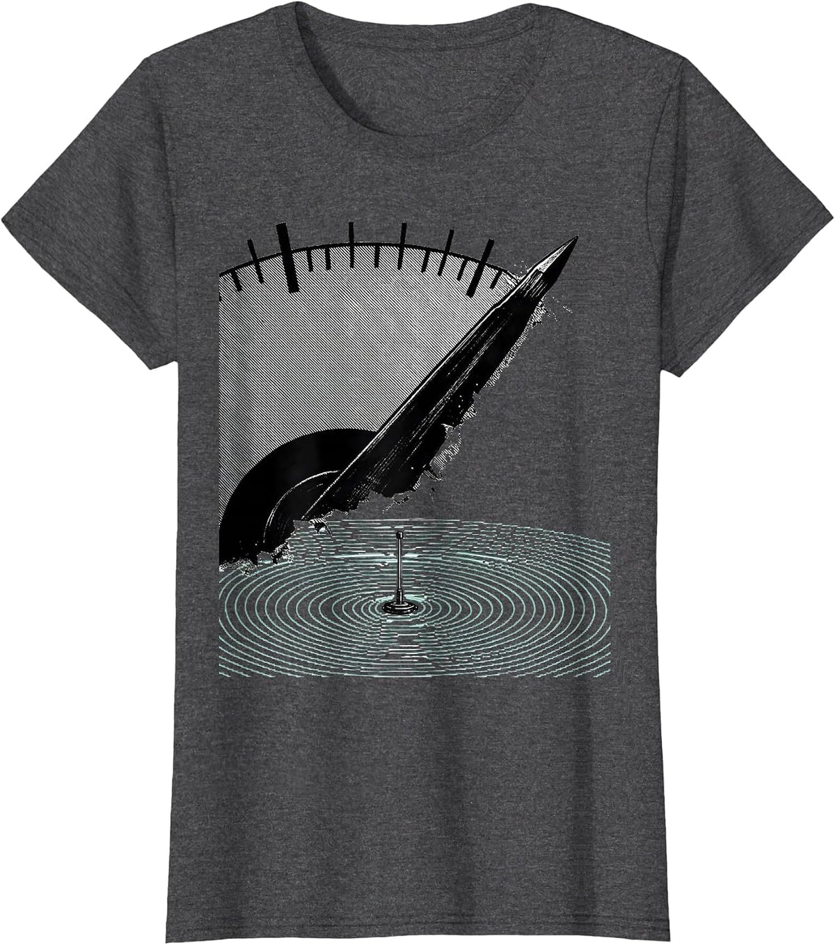 Women's Analog Meter Needle Ham Radio Operator Humor T-Shirt - Dark Heather Grey