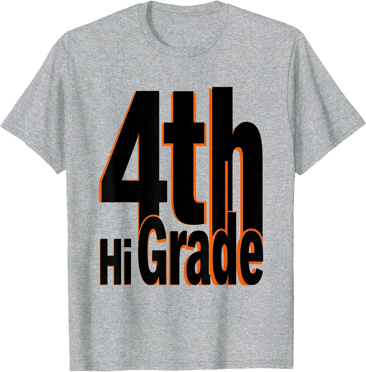 Men's Hi 4th Grade Funny Back To School Teacher Student T-Shirt - Heather Grey