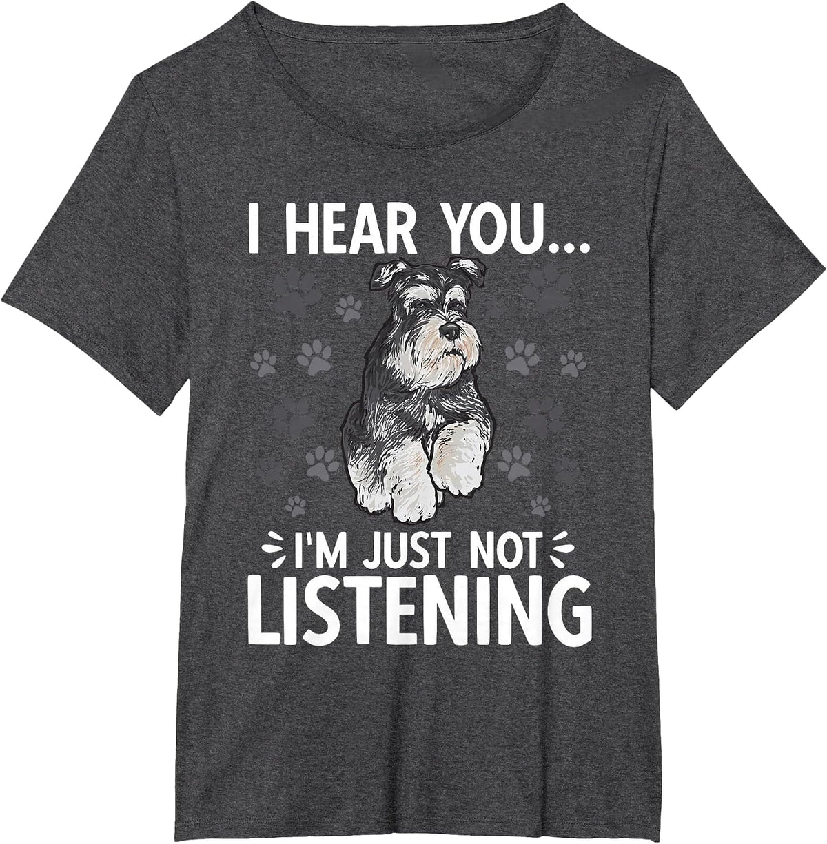 Miniature Schnauzer Dog Mini Schnauzer T-Shirt - Dark Heather Grey