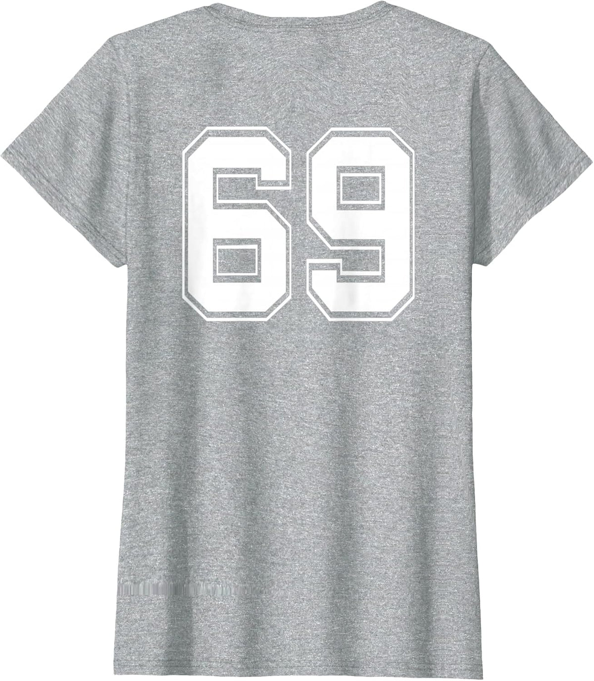 Number 69 Football Baseball Soccer Jersey Uniform T Shirt T-Shirt - Heather Grey