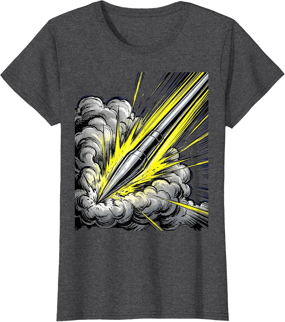 Women's Javelin Through Storm Clouds Sports Graphic T-Shirt - Dark Heather Grey