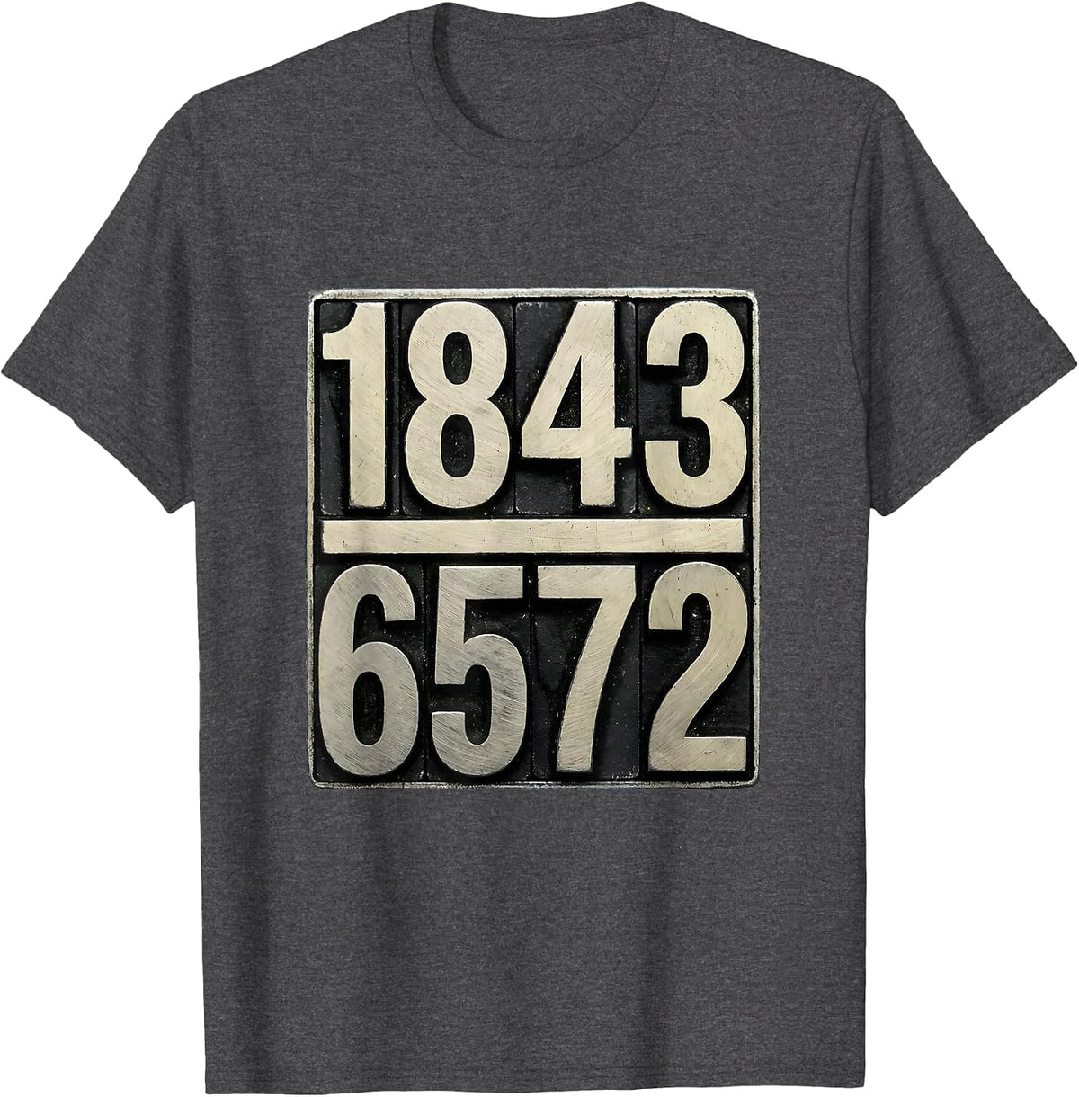 18436572 Firing Order Small Block Engine V8 Gearhead Humor T-Shirt - Dark Heather Grey