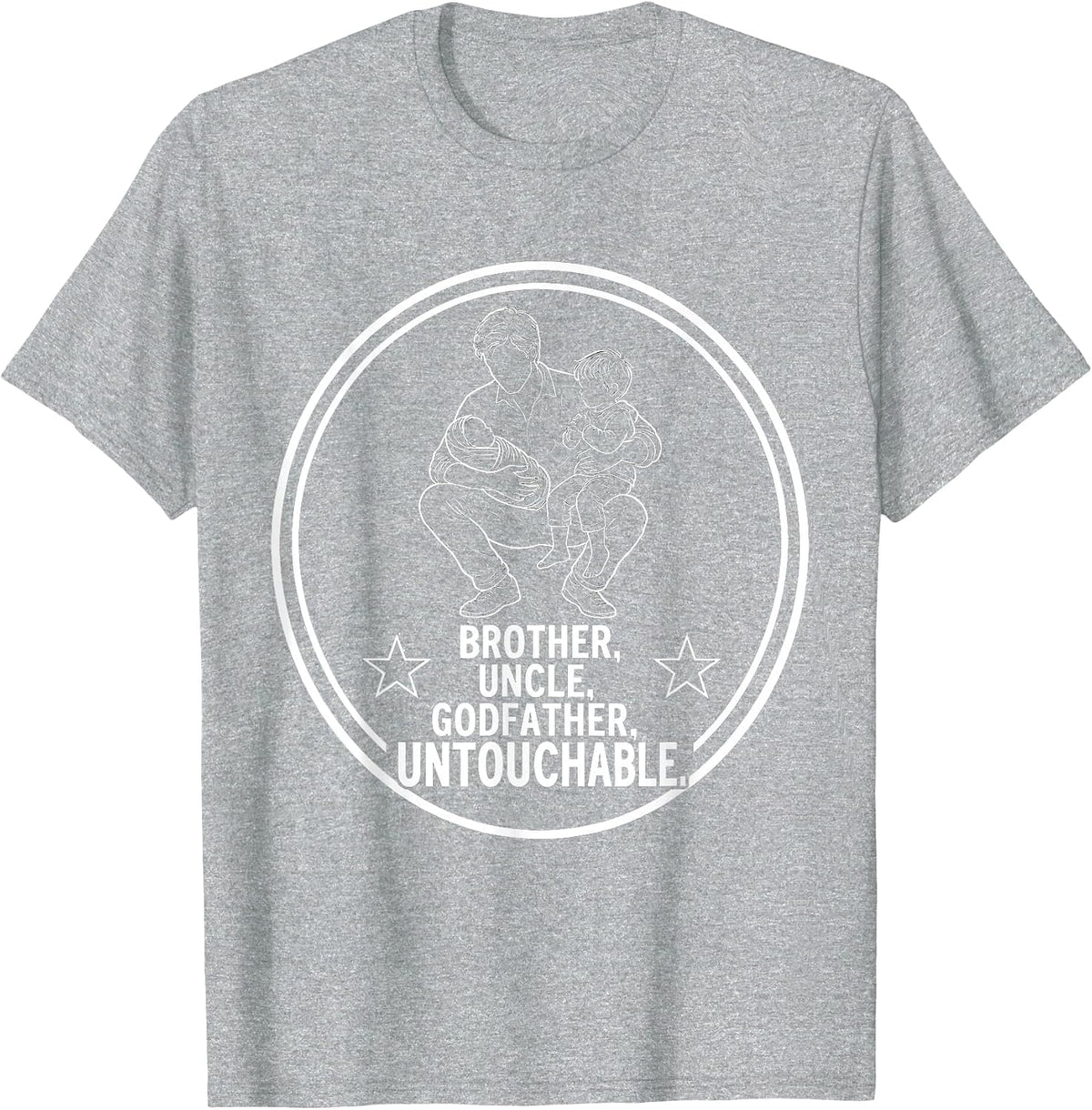 Men's Brother Uncle Godfather Untouchable Cool Uncle T-Shirt - Heather Grey